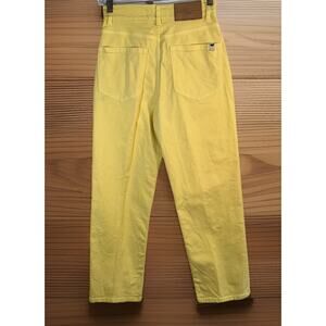 MaxMara Weekend Lei Wide Leg Jeans Butter Yellow Couture Designer Sz EU 30 US 2